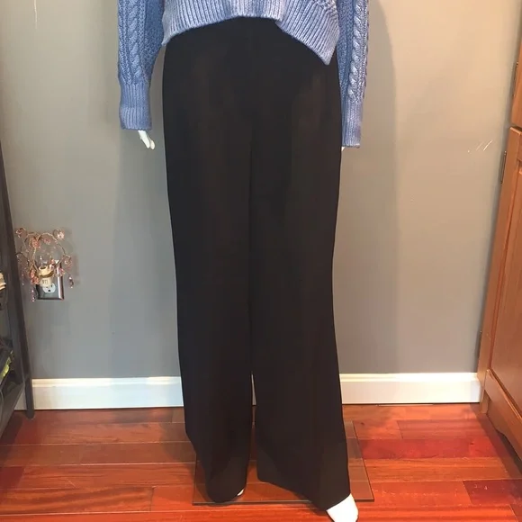 🖤 Akris Black Pleated Wide Leg Pants 🖤 - Picture 2 of 15